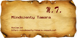 Mindszenty Tamara névjegykártya